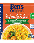 BENS ORIGINAL READY RICE Garden Vegetable Medley Flavored Rice Family Size 173 OZ Pouch Pack of 6