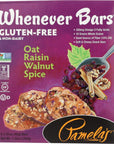 Pamelas Products Whenever Bars Oat Raisin Walnut Spice 141ounce Bars 5 Bars per Box Pack of 6 Boxes Total 30 Bars