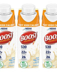 Boost Very High Calorie Nutritional Drink 8 Fl Oz Pack of 3 Vanilla