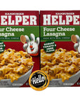 Betty Crocker Hamburger Helper Four Cheese Lasagna 55 oz Box Pack of 2 Includes a Hello SunShine Fridge Magnet Four Cheese Lasagna