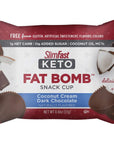 SlimFast Keto Fat Bomb Snack Cup, Coconut Cream Dark Chocolate, Keto Snacks for Weight Loss, Low Carb with 0g Added Sugar, 14 Count Box (Packaging May Vary)