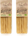 Morelli Bucatini Pasta Noodles - Premium Organic Italian Pasta from Italy - Handcrafted, Family Owned Gourmet Pasta Brand - Durum Wheat Semolina Pasta 17.6oz / 500g - Pack of 2