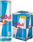 Red Bull Energy Drink, Sugar Free - 8.4 Fl Oz (4 Pack)