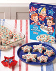 Kelloggs Rice Krispies Breakfast Cereal Summer Snacks Family Breakfast Red and Blue Color Mix 75oz Box 1 Box