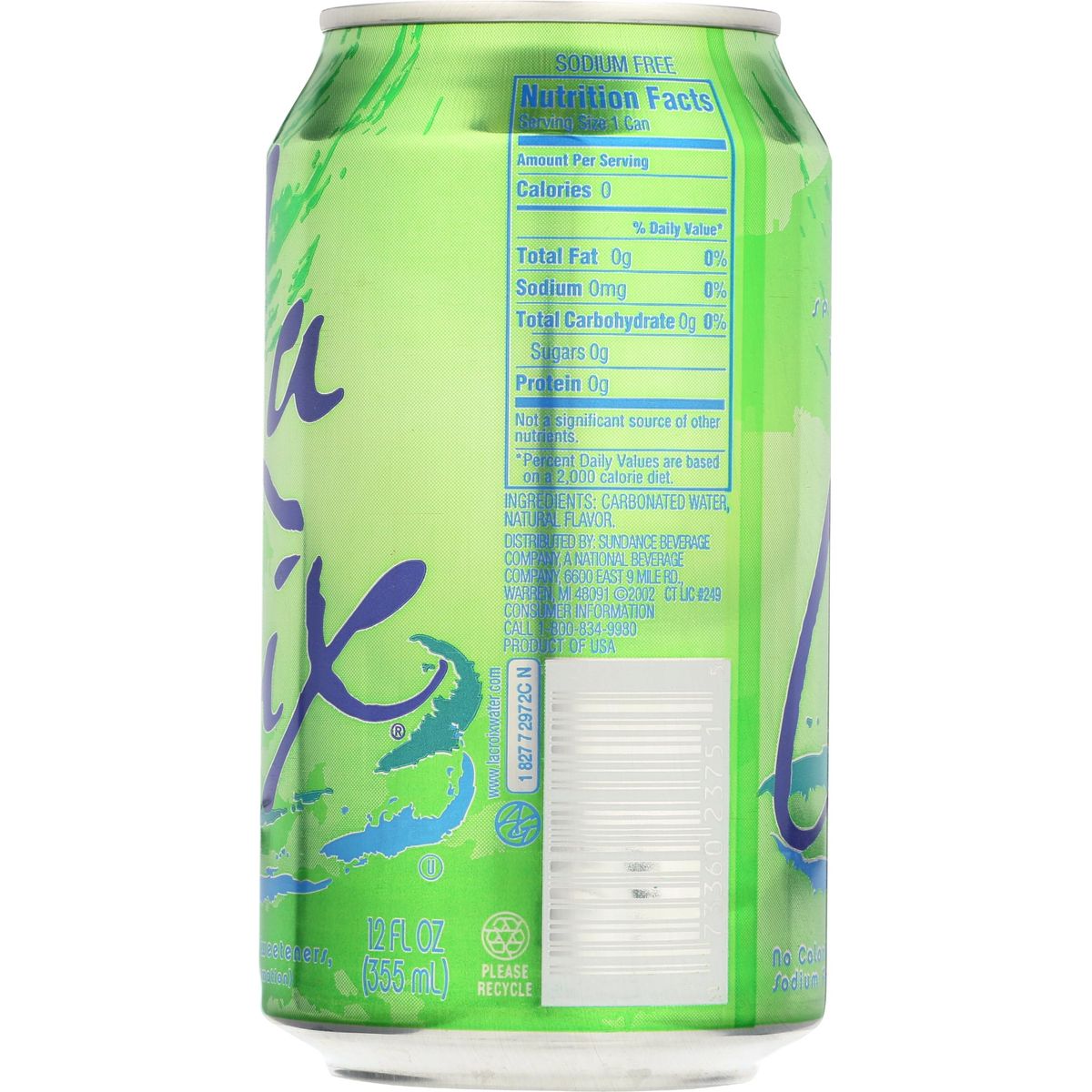 LaCroix Sparkling Water Lime 12 fl oz