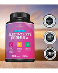 Premium Electrolyte Capsules - Support for Keto, Low Carb, Rehydration & Recovery - Electrolyte Replacement Tablets - Includes Electrolyte Salts, Magnesium, Sodium, Potassium - 100 Capsules