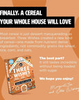 Protein and GlutenFree Breakfast Cereal by Three Wishes  High Protein and Low Sugar Snack  Vegan Kosher GrainFree and DairyFree  NonGMO Gingerbread 86 Ounce Pack of 3