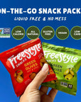 Freestyle Snacks Olive Snack Packs - Single Serve - Fresh Pitted Green Olives, Jumbo-Sized, Grown in Greece, All Natural, Non-GMO, Paleo, Sugar-Free, Keto, Salty Snack - Hot and Spicy, 1.1oz (6 Pack)