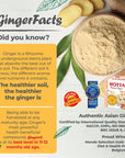 HOTTA Instant 100 Ginger Drink Powder No Sugar Soothes Throat Caffeine Free Easy to Brew Drink Like a Tea Hot or Cold Tea Real Asian Ginger 10 Sachets