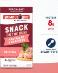 Bumble Bee Snack On The Run Ham Salad with Crackers Kit 35 oz Pack of 12  Ready to Eat Spoon Included  Shelf Stable  Convenient Protein Snack