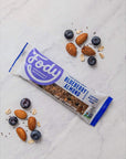 Fody Foods Vegan Protein Nut Bars, Blueberry Almond Flavor, 3g Protein per Bar, Low FODMAP Certified, Gut & IBS Friendly, 6 Count