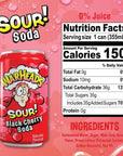 Sour Fruity Soda with Classic Warheads Flavors - 12oz Cans (Black Cherry)