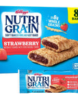 Nutri-Grain Soft Baked Breakfast Bars, Kids Snacks, Whole Grain, Strawberry, 10.4oz Box (8 Bars)