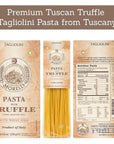 Morelli Truffle Tagliolini Italian Pasta - Gourmet Pasta - Handmade in Small Batches - Imported Italian Pasta Noodles - Durum Wheat Semolina Pasta - 8.8 Ounce / 250g (2 Pack)