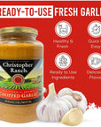 Christopher Ranch Chopped Garlic in Olive Oil Award Winning Heirloom Fresh Garlic Family Farmed Delivered in a Convenient Jar for Cooking Best Cooking Gifts of Garlic Fresh Whole Flavor  32 oz