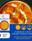 Eastern Feast  Paneer Makhani Ready to Eat Meals Pack of 4 Vegetarian Gluten Free