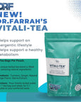 VitaliTea Health  Wellness Support Herbal Tea by Dr Farrah Organic Turmeric Ginger Tea Bags with Refreshing Flavor Helps Support Healthy Metabolism  Energetic Lifestyle 15 Bags