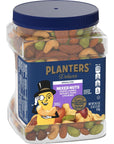 PLANTERS Unsalted Premium Blend Cashews, Almonds, Hazelnuts, Pecans Pistachios, 2.16 lb. Container