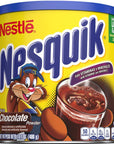 Nesquik Authentic Latin Flavor Powder Drink Mix Chocolate 141 oz Pack of 2 with By The Cup Measuring Spoons