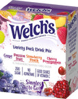 Welchs Singles To Go Powdered Drink Mix 40ct Variety Pack  Pack of 24 Delicious Flavor in Each Box  Grape Passionfruit Strawberry Peach and Cherry Pomegranate