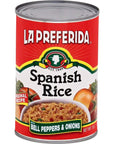 La Preferida Canned Spanish Rice  Quick  Easy Robust Sauce of Tomatoes Bell Pepper and Onion Vegan Natural ingredients No preservatives 15 oz Pack of 3