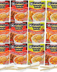 Pack of 12 Mruchn Instant Lunch Variety Pack  3 Flavors Hot  Spicy Chicken Hot  Spicy Beef  Lime Chili Chicken  Include 5 Chopsticks Sets Hot  Spicy Chicken Hot  Spicy Beef  Lime Chili Chicken