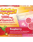 Emergen-C 1000mg Vitamin C Powder, with Antioxidants, B Vitamins and Electrolytes, Supplements for Immune Support, Caffeine Free Fizzy Drink Mix, Raspberry Flavor - 30 Count/1 Month Supply