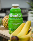 Fruniti Super Greens Smoothie Mix  Natural Cleanse  Detox  No Sugar Added  Fruit  Veggie Puree  Spirulina Spinach Kale Cucumber Lemongrass Apple Banana Kiwi  Makes 24 Smoothies