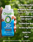 Orgain Vegan Protein Shake - Creamy Chocolate - 20g - 11 Fl Oz (Pack of 12)