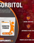 BulkSupplements.com Sorbitol Powder - Keto Sugar Substitutes - Sugar Substitute for Baking - Artificial Sweeteners - Low Calorie (1 Kilogram - 2.2 lbs)