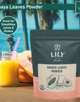 Lily of the Valley Green Papaya Powder  Naturally Rich in Papaya Enzym  Papaya Extracts for Smoothies  Shakes  Vegan  GlutenFree  Packed in Resealable Pouch 8oz 226g