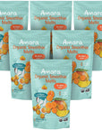 Amara Smoothie Melts - Mango Carrot - Baby Snacks Made With Fruits and Vegetables - Healthy Toddler Snacks For Your Kids Lunch Box - Organic Plant Based Yogurt Melts - 6 Resealable Bags