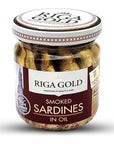 Riga Gold Smoked Sardines in Oil 100g Jar 3 Pack Kosher Certified Pack 3