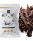 Peoples Choice Beef Jerky  Old Fashioned  Original  Healthy Sugar Free Zero Carb Gluten Free Keto Friendly High Protein Meat Snack  Dry Texture  1 Pound 16 oz  1 Bag