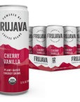 Frujava Sparkling Cherry Vanilla Energy Drink Natural Caffeine from Coffee Organic GlutenFree Vegan 80mg of Caffeine Organic Clean Energy Drink Alternative 12 Fl Oz Pack of 12