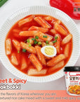 Yopokki Instant Tteokbokki Cup Sweet Mild Spicy Cup of 2 Korean Street food with sweet and moderately spicy sauce Topokki Rice Cake  Quick  Easy to Prepare