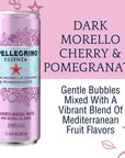 SPellegrino Essenza Dark Morello Cherry  Pomegranate Flavored Mineral Water 1115 Fl Oz Can 24 Pack