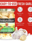 Christopher Ranch Pickled Garlic  Award Winning Heirloom Fresh Garlic  Spicy Pickles Freshly Made Ideal for Cooking  Healthy Recipes  Peeled Garlic Cloves in a Jar Fresh  USDA Certified  8 oz