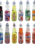 Ramune Japanese Soda with Marble Variety 12 Pack Marble Soda Japanese Drinks by Snackivore