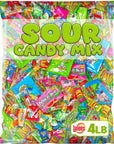 Sour Candy Bulk  4 Pounds  Sour Candy Variety Pack Bulk Camp Summer Sour Candy Mix  Assorted Pinata Candies  Goodie Bag Mix  Super Sour Party Favors for Kids