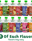 Sprout Organic Baby Food, Stage 2 Pouches, 12 Flavor Fruit Veggie & Grain Variety Sampler, 3.5 Oz (Pack of 12)