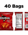 Doritos Nacho Cheese Flavored Tortilla Chips, 1oz Bags (40 Pack)