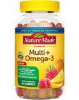 Nature Made Multivitamin + Omega-3, Dietary Supplement for Daily Nutritional Support, 140 Gummy Vitamins and Minerals, 70 Day Supply