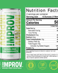 IMPROV BoozeFree Cocktails 12oz NonAlcoholic Beverage Mocktail Drink Mixer Vegan Gluten Free Zero Proof 4Pack Lime Margarita