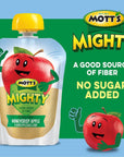 Motts Mighty Honeycrisp Apple Applesauce 32 Oz Clear Pouches 48 Count 4 Packs Of 12 No Sugar Added Good Source Of Fiber Supports A Healthy Digestive System Glutenfree Kosher