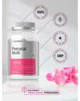 Women's Prenatal Multivitamin with DHA, Iron and Folic Acid | 90 Softgels | Non-GMO & Gluten Free | by Horbaach