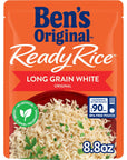 BENS ORIGINAL Ready Rice Original Long Grain White Rice Easy Dinner Side 88 OZ Pouch Pack of 12