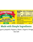 La Preferida Organic Jalapeno Nacho Slices Mild 115 oz Pack  1