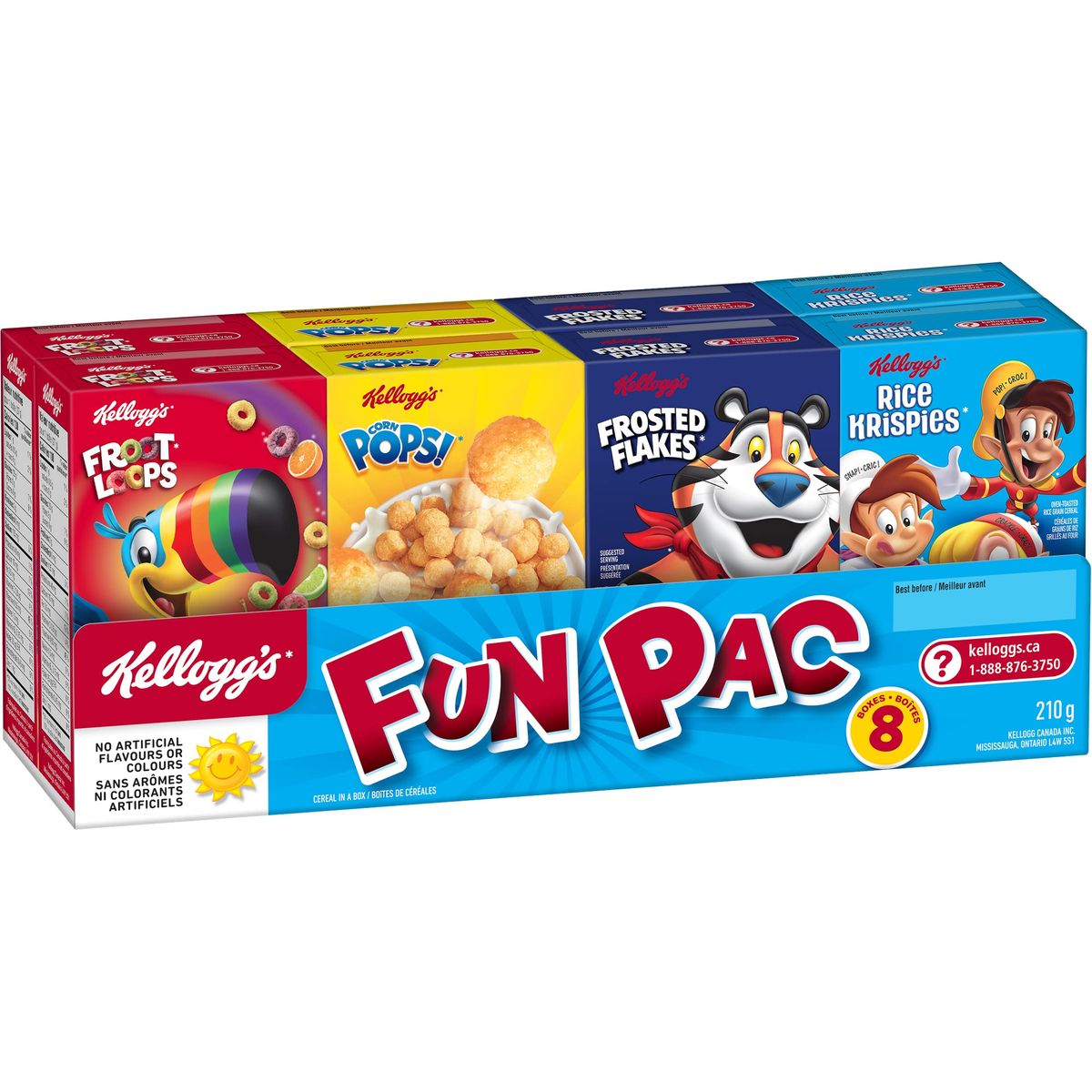 Kelloggs Fun Pak 210 Gram Imported from Canada