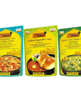 Kitchens of India Ready To Eat Variety Pack  Navratan Korma Palak Paneer  Pav Bhaji 10 Ounces Pack of 3 Authentic Indian Food GlutenFree